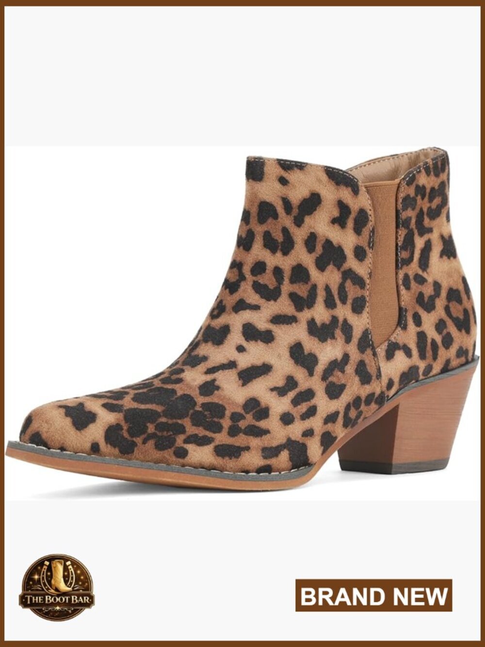 Short Western Cowgirl Booties Embroidered Chunky Heel Snip Toe Casual Boot
